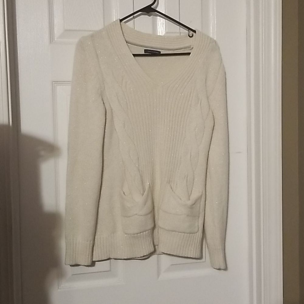Tommy hillfrgure white sweater very beautiful LG - Picture 3 of 15